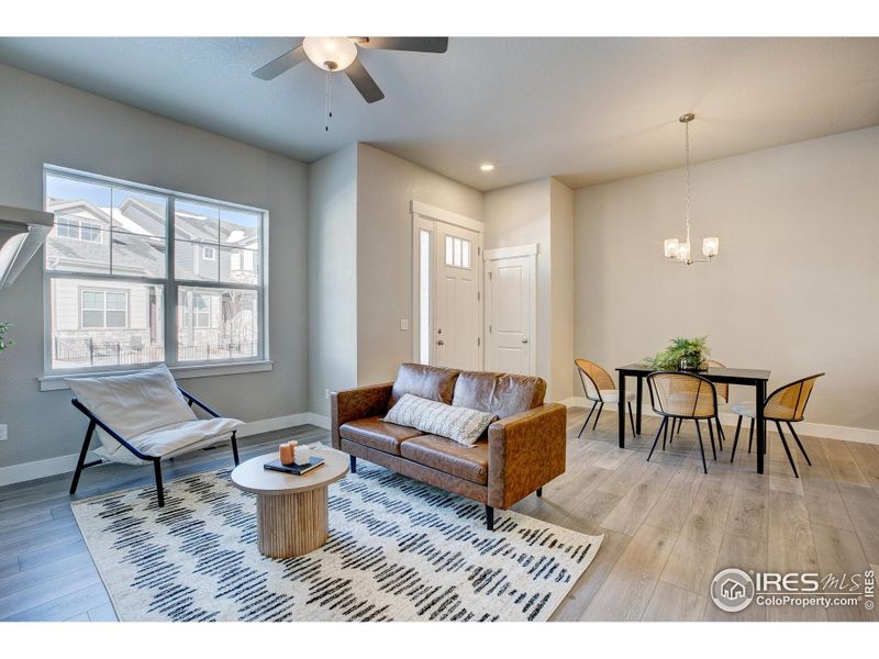 Furnished interior view inside a new home in The Lakes at Centerra - The Shores, Loveland (Image 4).