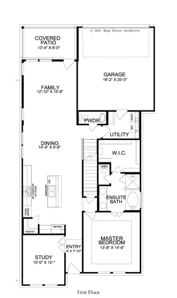2D floor plan layout for the Melrose by Landon Homes in Lexington Frisco, Frisco, TX (Image 3).