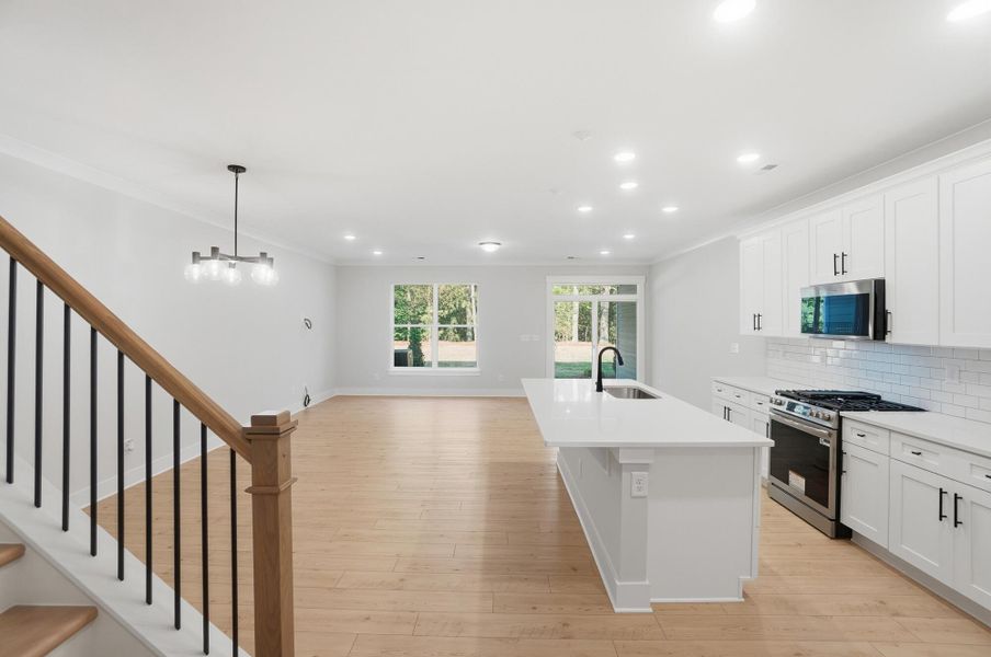 Furnished interior view inside a new home in Blythe Mill Townhomes, Waxhaw (Image 7).