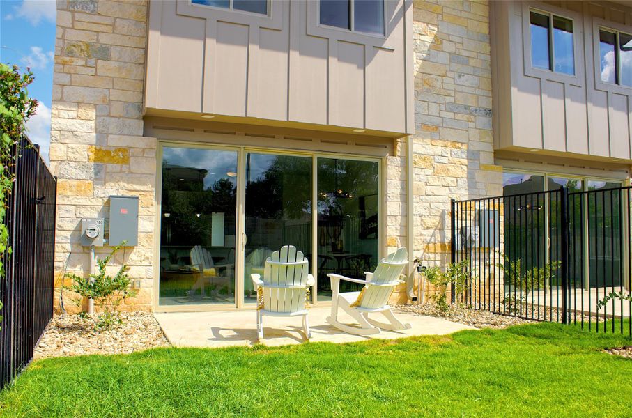 Exterior details and patio area of a home in , Austin (Image 3).