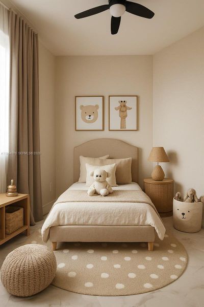 second Bedroom Virtually staged