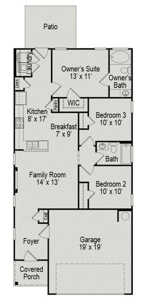 2D floor plan layout of this home in Cantigny Park, Clarksville, TN (Image 2). 2D floor plan layout of this home in Cantigny Park, Clarksville, TN (Image 2).