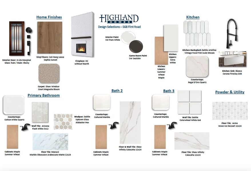 Sample of building materials used in homes in Ridge Crossing, Waxahachie (Image 60).