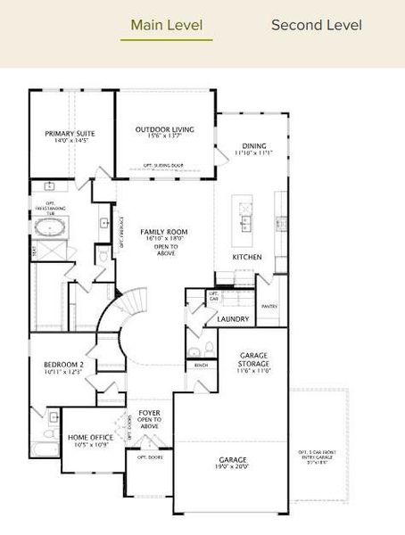 2D floor plan layout of this home in Grange, Katy, TX (Image 4).
