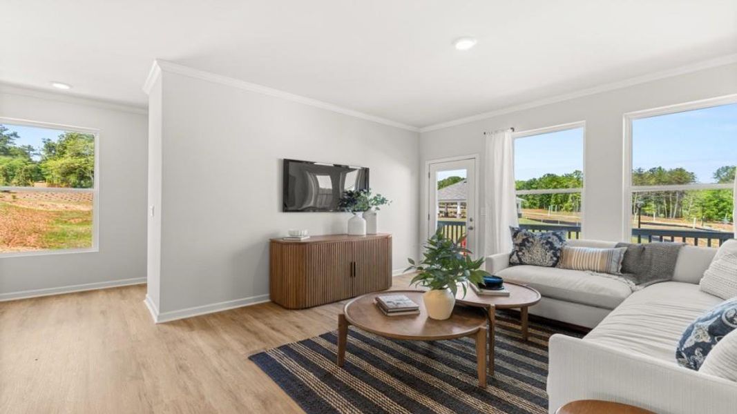 Furnished interior view inside a new home in Waypoint, Flowery Branch (Image 16).