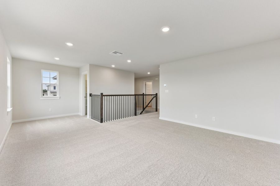 A large empty room. A large empty room.