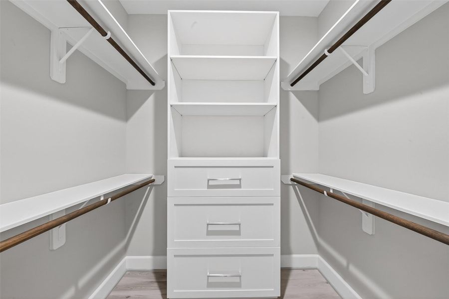 Second Primary Closet with Built in shelving Second Primary Closet with Built in shelving