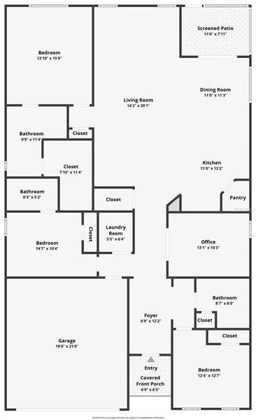 2D floor plan layout of this home in , St. Cloud, FL (Image 5).