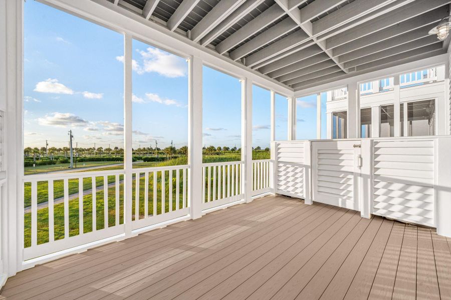 Private porch off Primary Bedroom