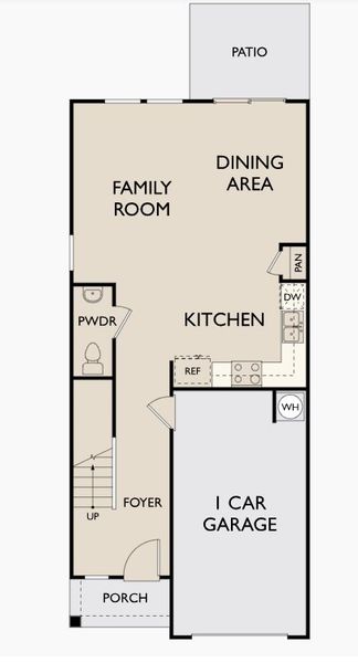2D floor plan layout for the Compass by Starlight Homes in Pinckney Place, North Charleston, SC (Image 3).