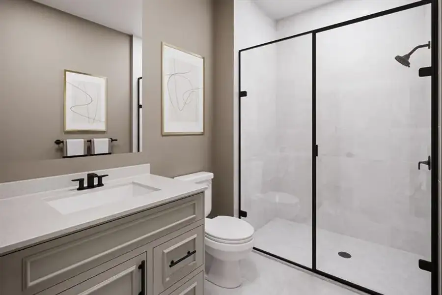 Representative furnished interior of a home built from the Sullivan by Ryan Homes in Kelton, Charlotte (Image 14).