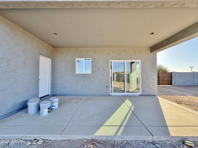 Covered back patio