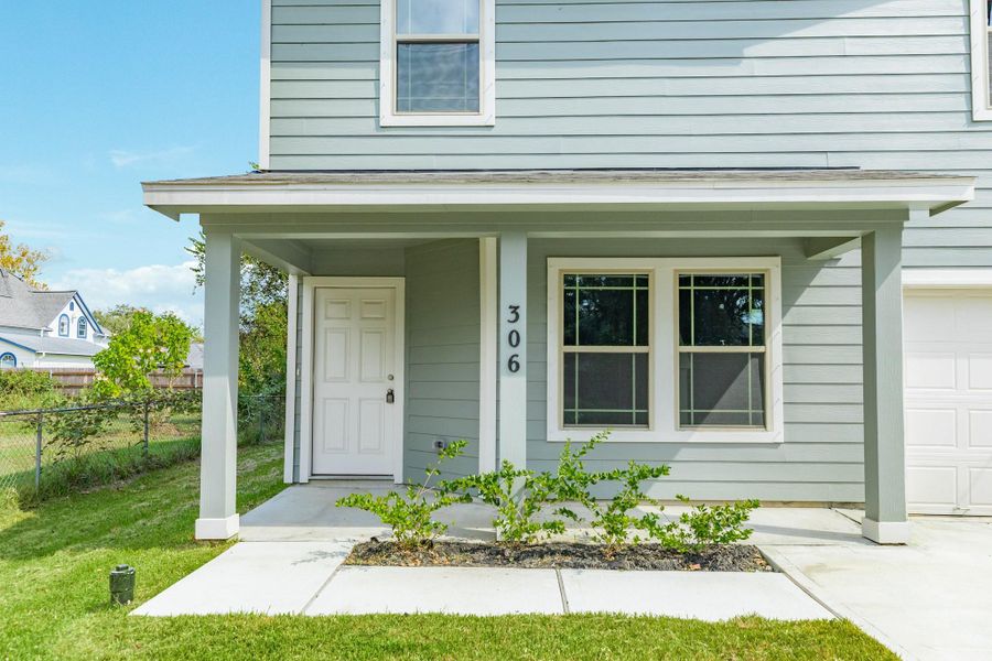 Front porch ready for chairs or a swing Front porch ready for chairs or a swing