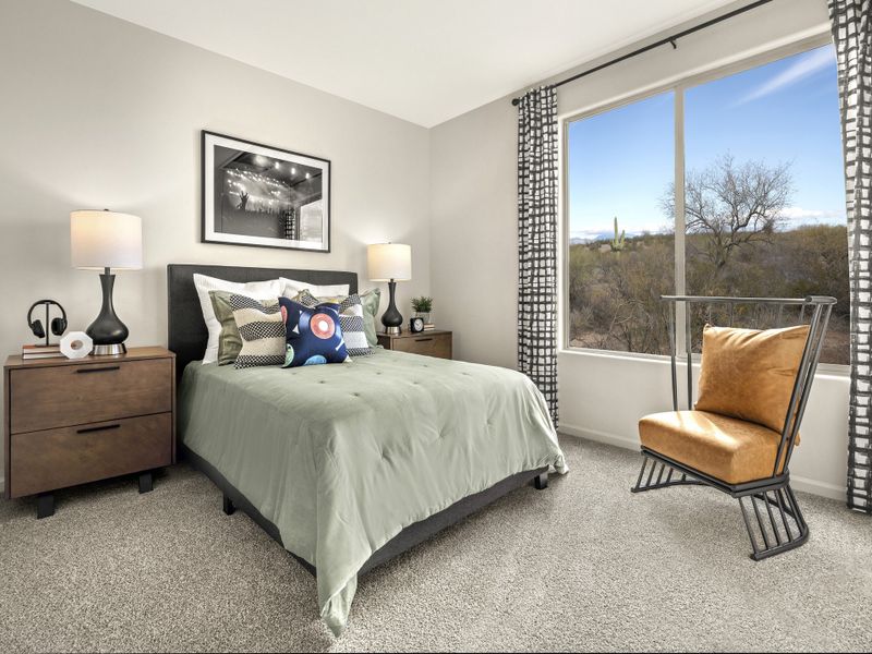 Spacious third bedroom with walk-in closet.