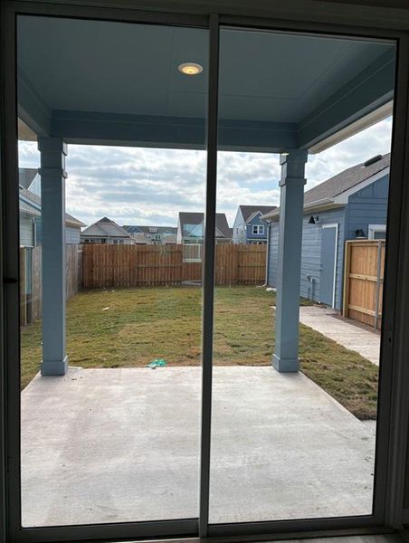 Sliding Door to back patio