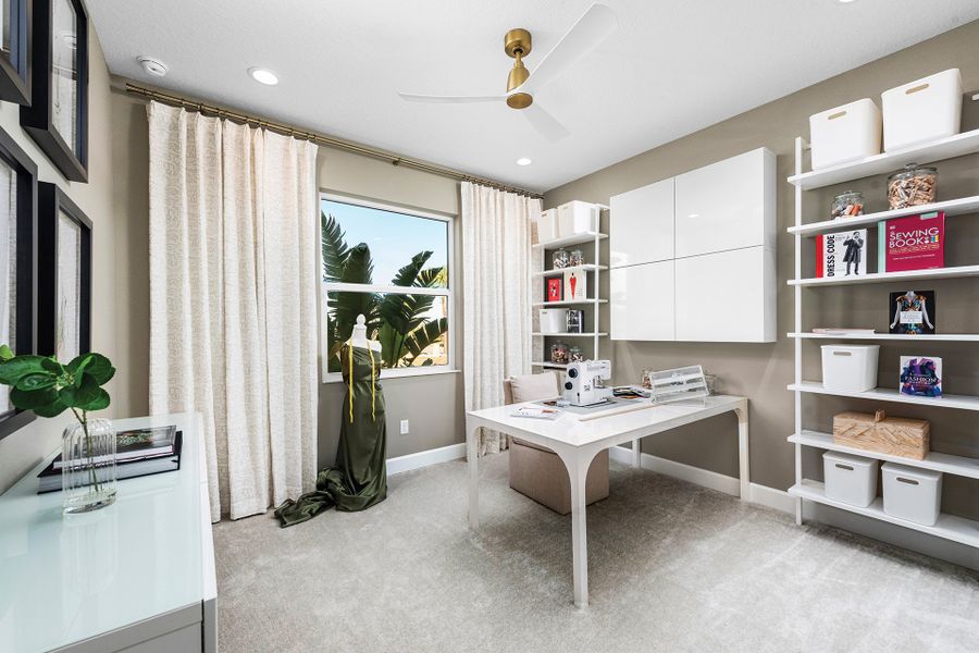 Representative furnished interior of a home built from the Jasmine by GL Homes in Valencia Ridge (55+), Wesley Chapel (Image 10).