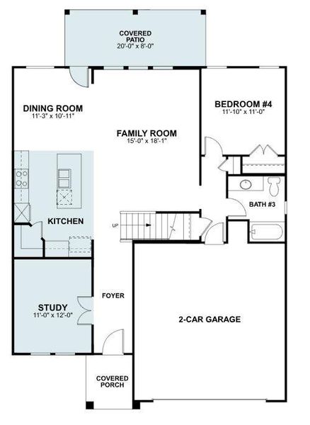 2D floor plan layout of this home in Barksdale, Leander, TX (Image 5).