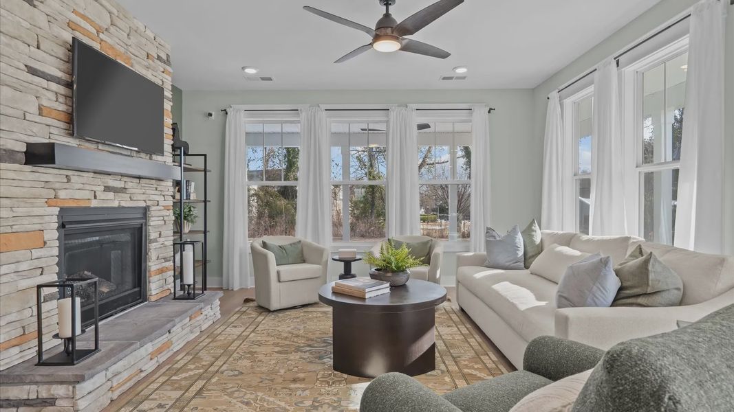 Furnished interior view inside a new home in Creeks at Midway, Anderson (Image 8).