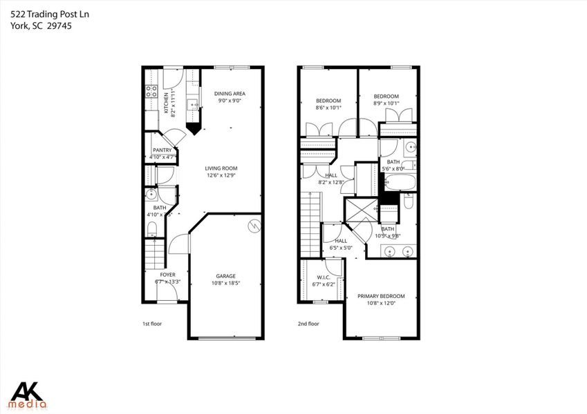 2D floor plan layout of this home in , York, SC (Image 4).