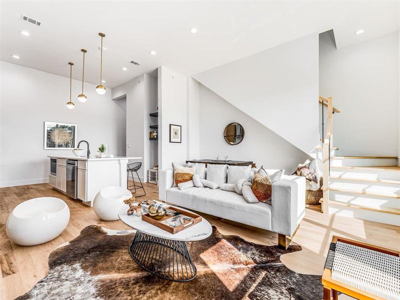 Furnished interior view inside a new home in , Dallas (Image 14).