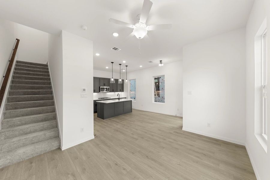 Open Kitchen-Living-Dining Room featuring the Minimalist Collection Open Kitchen-Living-Dining Room featuring the Minimalist Collection