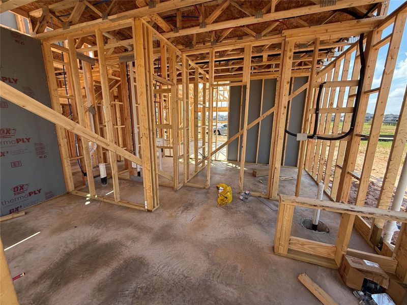 Oversized primary bathroom with double sink vanity and separate shower and tub with walk in closet Oversized primary bathroom with double sink vanity and separate shower and tub with walk in closet