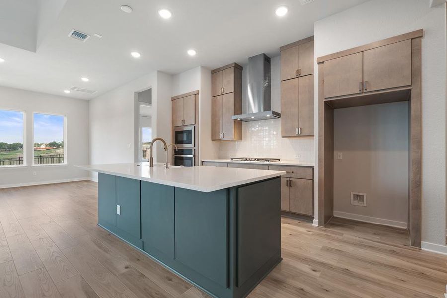 Furnished interior view inside a new home in Park Collection at Lariat, Liberty Hill (Image 11). Furnished interior view inside a new home in Park Collection at Lariat, Liberty Hill (Image 11).