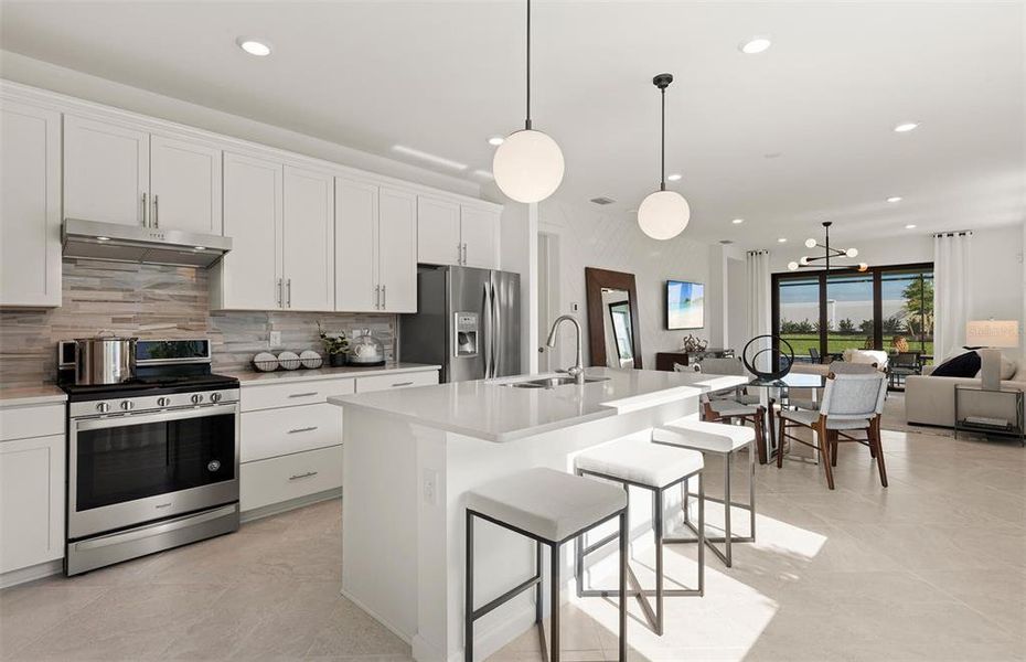 Furnished interior view inside a new home in Del Webb Catalina, Lakewood Ranch (Image 7). Furnished interior view inside a new home in Del Webb Catalina, Lakewood Ranch (Image 7).