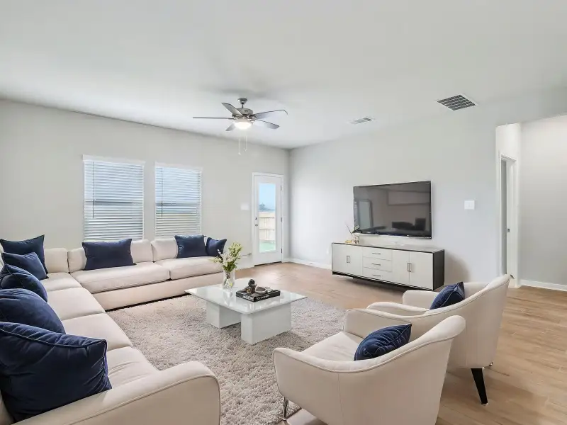 Furnished interior view inside a new home in Arcadia Ridge - Premier Series, San Antonio (Image 4). Furnished interior view inside a new home in Arcadia Ridge - Premier Series, San Antonio (Image 4).