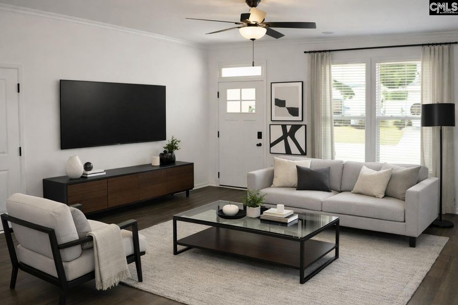 Furnished interior view inside a new home in Bickley Station, Irmo (Image 4). Furnished interior view inside a new home in Bickley Station, Irmo (Image 4).