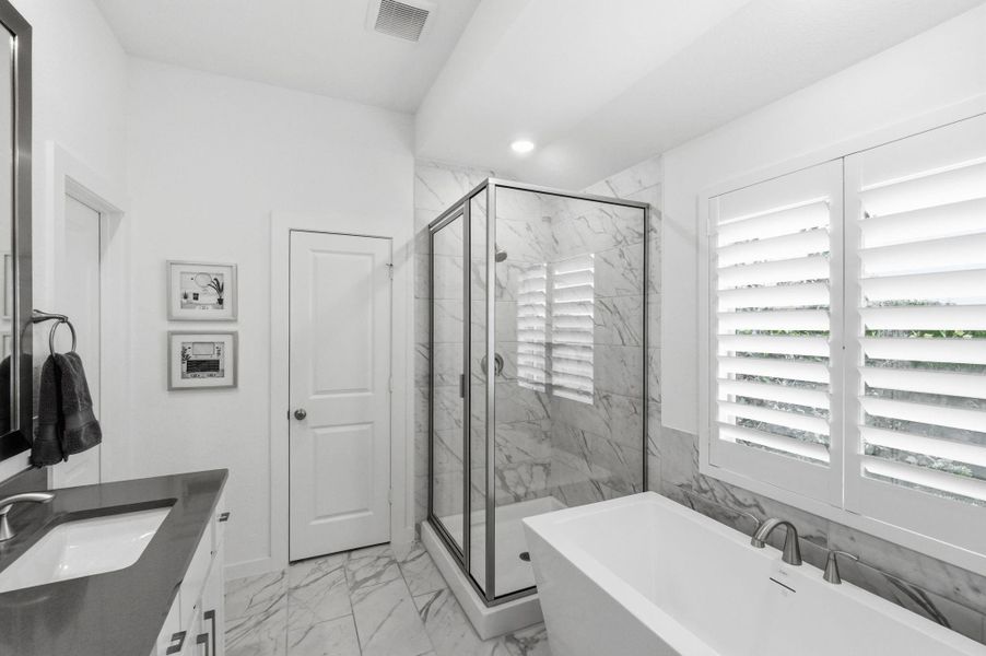 Furnished interior view inside a new home in Bridgeland Central, Cypress (Image 34).