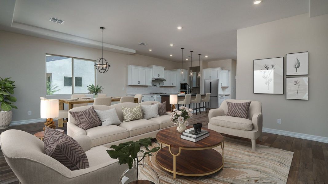 Representative furnished interior of a home built from the Sawgrass II by William Ryan Homes in Fairways in Victory at Verrado, Buckeye (Image 10).