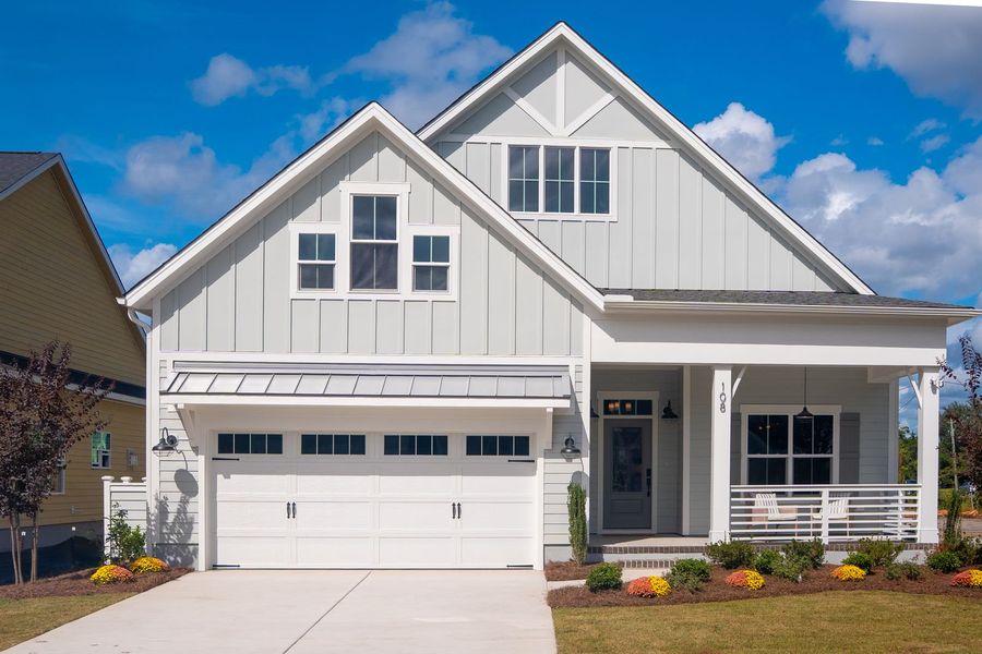 Representative exterior photo of a completed home built from the Beckett by Bill Clark Homes in Sidbury Landing, Wilmington, NC (Image 38). Representative exterior photo of a completed home built from the Beckett by Bill Clark Homes in Sidbury Landing, Wilmington, NC (Image 38).
