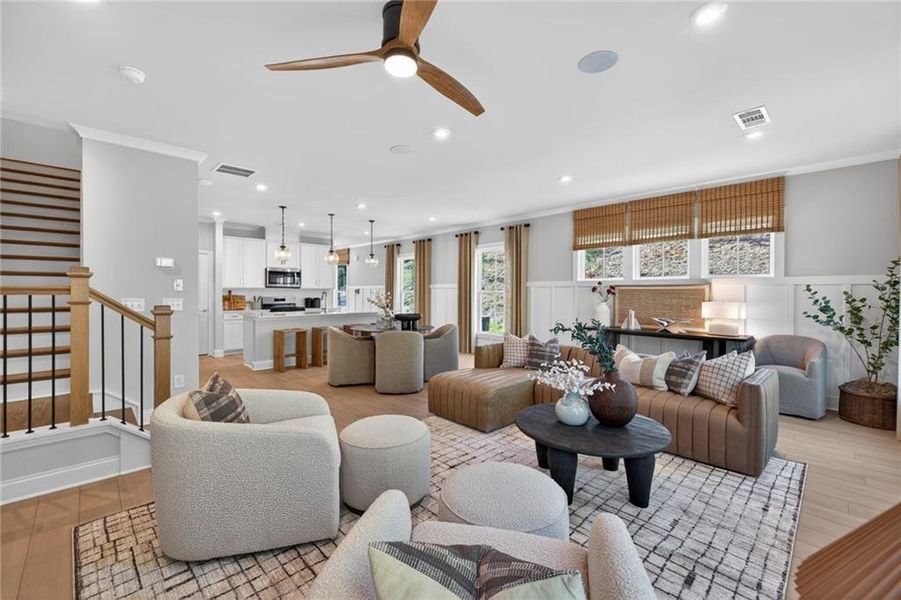 Furnished interior view inside a new home in Ansley Towns, Cumming (Image 29).
