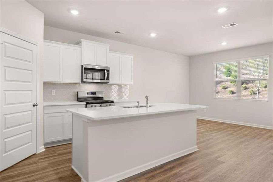 Furnished interior view inside a new home in Poplar Preserve, Newnan (Image 3). Furnished interior view inside a new home in Poplar Preserve, Newnan (Image 3).