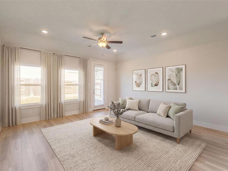 Furnished interior view inside a new home in Sunterra, Katy (Image 8).