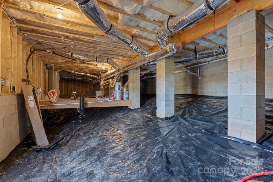 Large Crawlspace for storage and easy access Large Crawlspace for storage and easy access