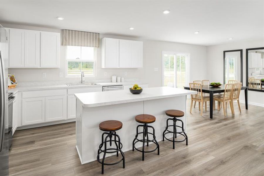 Representative furnished interior of a home built from the Hazel Quick Move-In Home by Ryan Homes in Laney Farms, Pageland (Image 10).