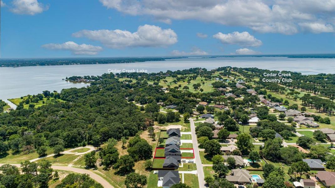 Background of Country Club and Cedar Creek Lake