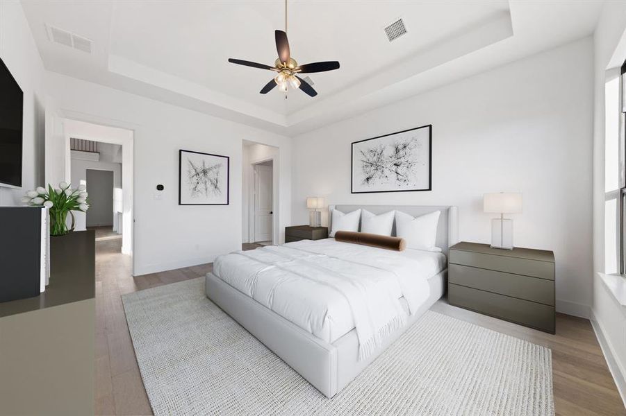 Furnished interior view inside a new home in Fields 60', Frisco (Image 18). Furnished interior view inside a new home in Fields 60', Frisco (Image 18).