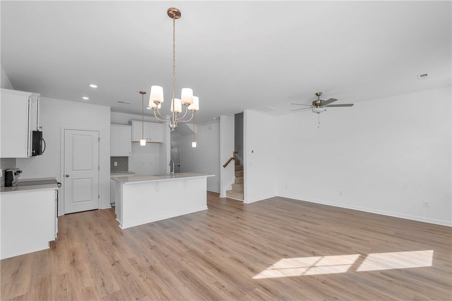 This bright, open concept living space seamlessly