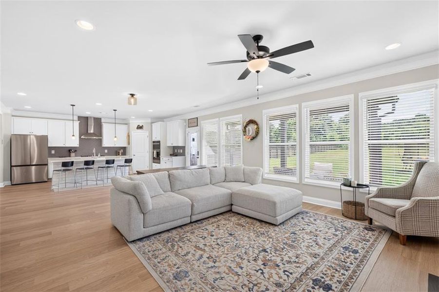 Furnished interior view inside a new home in Porches at Mobley Lake, Dacula (Image 27).