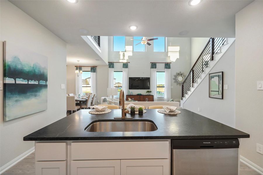 Furnished interior view inside a new home in Granger Pines, Conroe (Image 6).