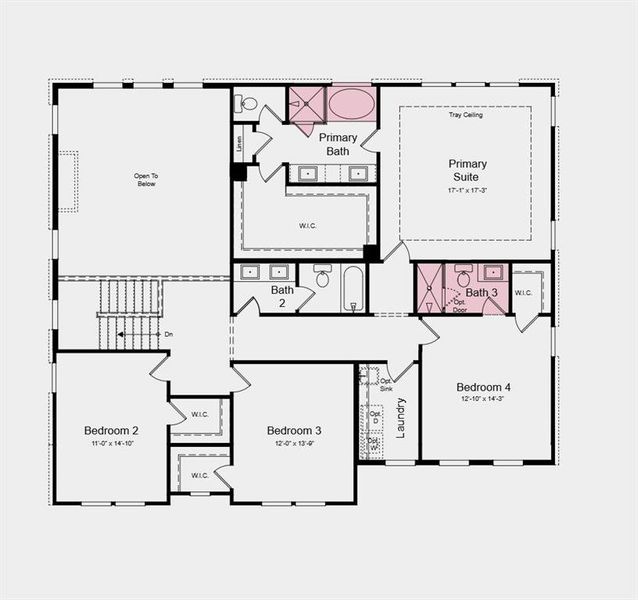 2D floor plan layout of this home in Stratford Hills, Ball Ground, GA (Image 2).