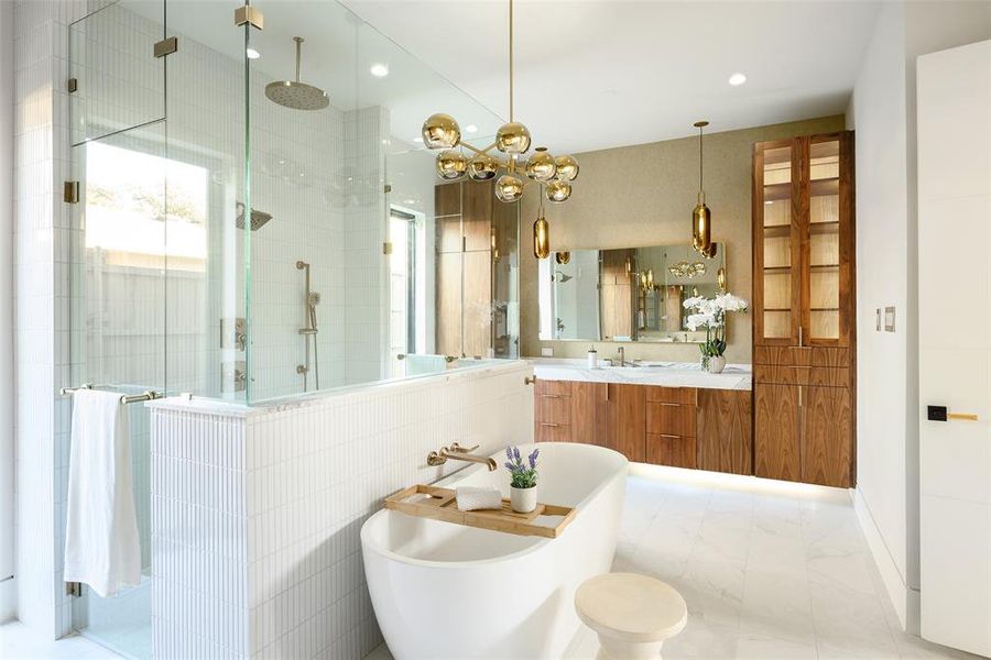 Furnished interior view inside a new home in , Dallas (Image 28).
