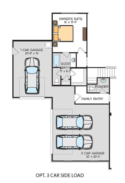 2D floor plan layout for the Pinehurst with 3rd Floor Retreat by Greybrook Homes in Edmunds Farm, Clover, SC (Image 4).