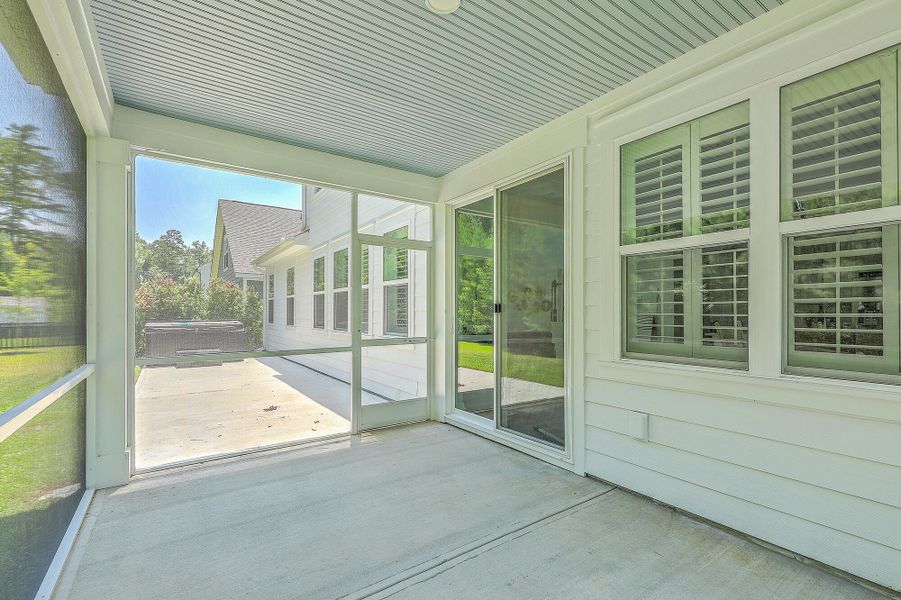 Exterior details and patio area of a home in The Ponds, Summerville (Image 28). Exterior details and patio area of a home in The Ponds, Summerville (Image 28).