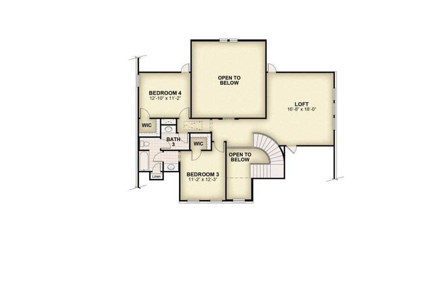 2D floor plan layout for the Louis 70 FT by Rockwell Homes in Nelson Lake Estates, Rockwall, TX (Image 4).