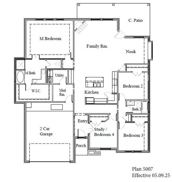 2D floor plan layout of this home in Arbor Oaks, Boyd, TX (Image 5).