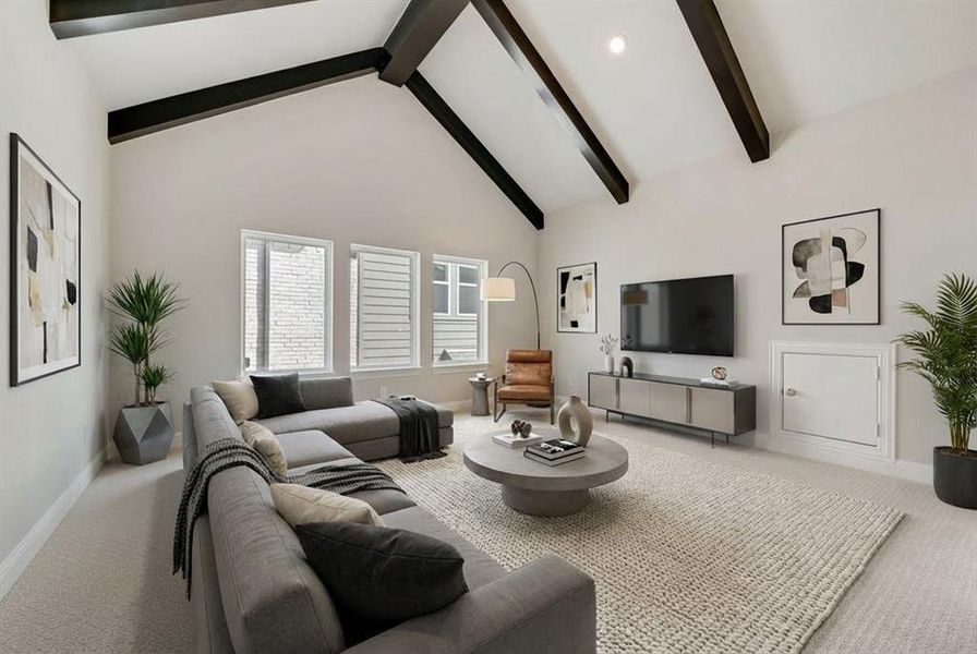 Furnished interior view inside a new home in Monterra, Fate (Image 12).